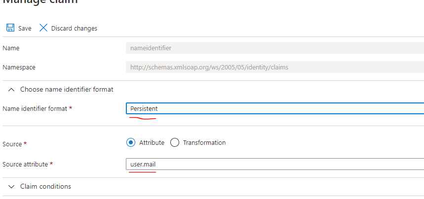 Configure Name ID